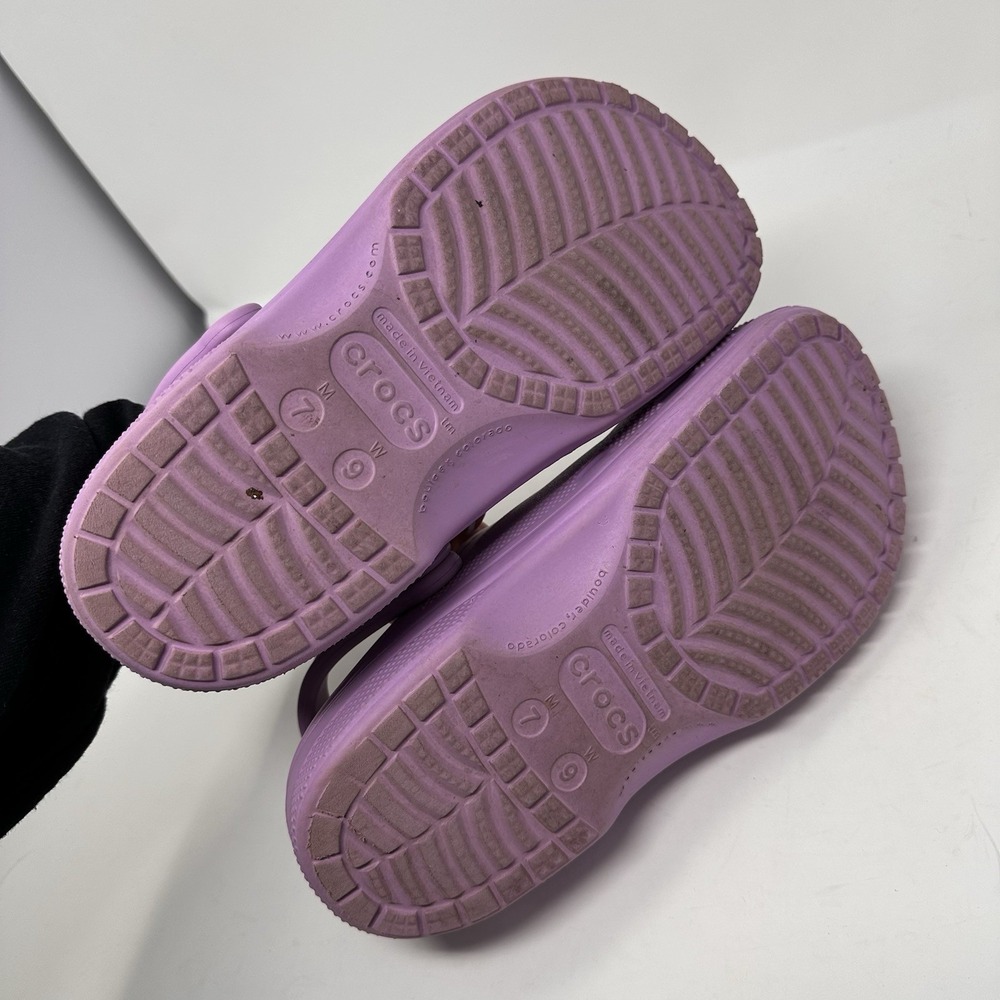 Crocs Unisex Classic Lined Clogs - Lavender Unisex Sz M7/W9 Purple Slip On - Picture 6 of 7